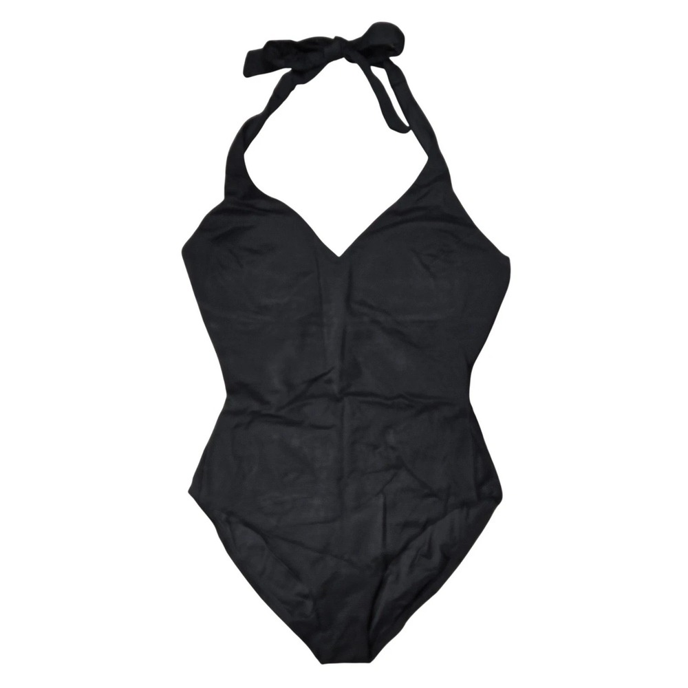 Spanx Pique‎ Shaping Halter One-Piece Swimsuit Very Black XL - Picture 3 of 9